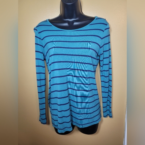 Fossil Long Sleeve Nautical Stripe Shirt sz XS - Picture 1 of 6